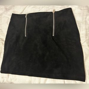 Forever 21 black suede mini skirt